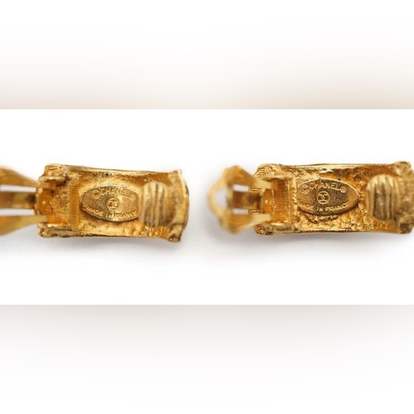 Authentic Chanel Vintage Gold Plated Door Knocker Quilted...
